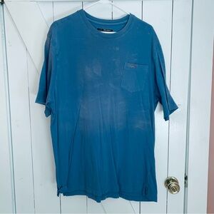 Men's Distressed T-Shirt Crew Neck Short Sleeve T-Shirt Tee Blue